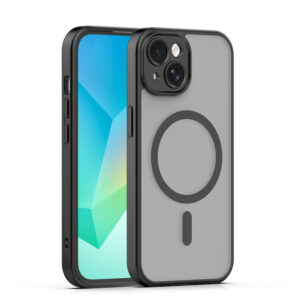 Mag Matt dėklas, skirtas iPhone 15 6,1" juodas, su apsauga kamerai