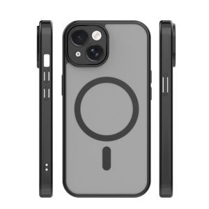 Mag Matt dėklas, skirtas iPhone 15 6,1" juodas, su apsauga kamerai - Image 3