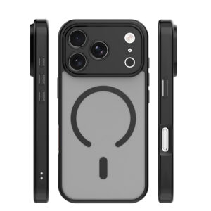 Mag Matt dėklas, skirtas iPhone 17 Pro Max 6,9" / 18 Pro Max 6,9" juodas, su apsauga kamerai - Image 2