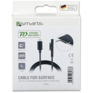 Kabelis 4smarts Connect Cable USB-C 5A 1m, skirtas Microsoft Surface, juodas - Image 4