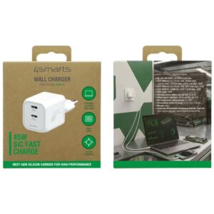 Wall charger 4smarts PDPlug SiC Dual 45W 2xUSB-C white - Image 8