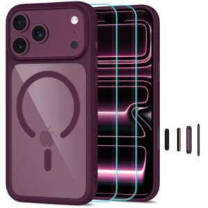TECH-PROTECT MAGONE MagSafe CC + STIKLAS 2-PACK iPhone 17 Pro / 18 Pro TAMSIAI VYŠNINĖ/SKAIDRI