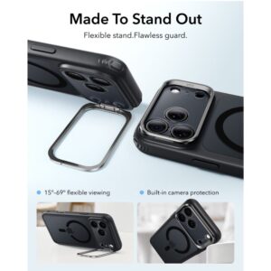 ESR CLASSIC HYBRID KICKSTAND MagSafe iPhone 17 Pro / 18 Pro MATINĖ JUODA - Image 3