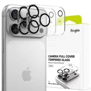 FOTOAPARATO APSAUGA RINGKE CAMERA FULL COVER 2-PACK iPhone 18 Pro Max JUODA