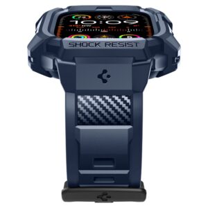 Spigen RUGGED ARMOR ”PRO” APPLE WATCH ULTRA 1 / 2 / 3 / 4 (49 MM) TAMSIAI MĖLYNAS - Image 4