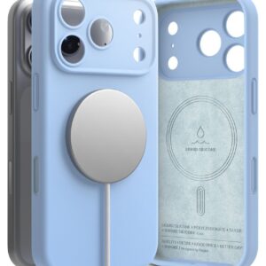 RINGKE SILICONE MAGNETIC MAGSAFE iPhone 17 PRO MAX / 18 PRO MAX ŠVIESIAI MĖLYNAS