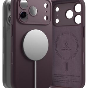 RINGKE SILIKONINIS MAGNETINIS MAGSAFE DĖKLAS iPhone 17 PRO MAX / 18 PRO MAX BURGUNDO SPALVOS