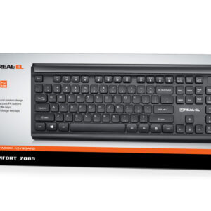 Multimedijos klaviatūra REAL-EL Comfort 7085 EN juodos spalvos - Image 3