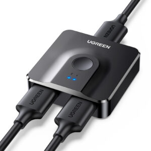 Perjungėjas dvikryptis HDMI 2.0 4K@60Hz (1->2 / 2->1), juodas - Image 1