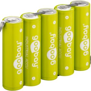 Akumuliatorius NiMh 6V 2100mAh su lituojamais išvadais 5x HR6 (AA)