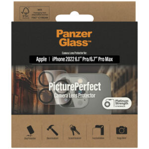PanzerGlass PicturePerfect kameros lęšio apsauga, skirta iPhone 14 Pro (Max) – skaidri