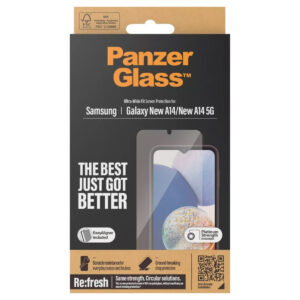 PanzerGlass Refresh Ultra-Wide Fit antibakterinis ekrano apsauginis stiklas, įskaitant aplikatorių, skirtas Samsung Galaxy A15 (5G)