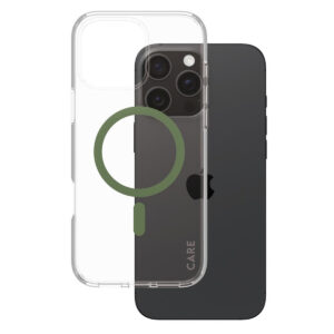 CARE by PanzerGlass Urban Combat dėklas su MagSafe, skirtas iPhone 16 Pro Max – žalias