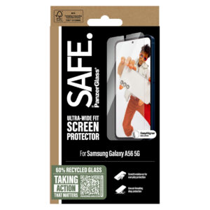 SAFE by PanzerGlass Ultra-Wide Fit ekrano apsauga su aplikatoriumi, skirta Samsung Galaxy A56