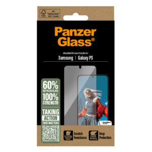 PanzerGlass Ultra-Wide Fit antibakterinė ekrano apsauga, skirta Samsung Galaxy S25 Edge