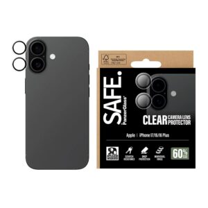 SAFE by PanzerGlass kameros objektyvo apsauga, skirta iPhone 17 – skaidri