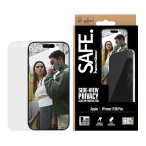 SAFE by PanzerGlass Ultra Wide Fit ekrano apsauga su privatumo filtru, įskaitant aplikatorių, skirta iPhone 17