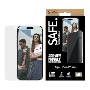 SAFE by PanzerGlass Ultra Wide Fit ekrano apsauga su privatumo filtru, įskaitant aplikatorių, skirta iPhone 17 Pro Max