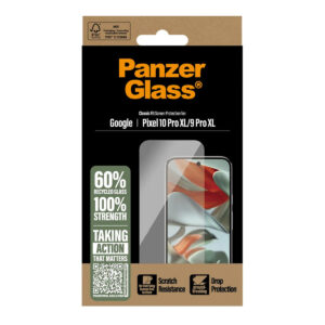 PanzerGlass antibakterinė ekrano apsauga, skirta Google Pixel 10 Pro XL