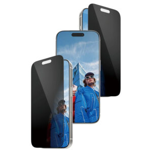 PanzerGlass Ultra Wide Fit FastFit ekrano apsauga su privatumo filtru, skirta iPhone 17 Pro