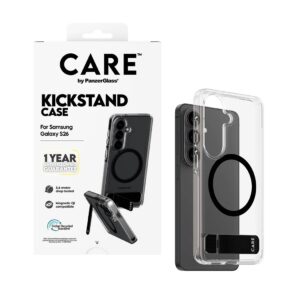 CARE by PanzerGlass Urban Explorer skaidrus MagSafe galinis dangtelis su stovu, skirtas Samsung Galaxy S26 – skaidrus