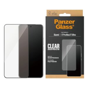 PanzerGlass Ultra-Wide Fit antibakterinė ekrano apsauga su aplikatoriumi, skirta Xiaomi 17 Ultra