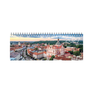 Stalinis kalendorius Timer Memo Vilnius, 290x105mm, kartoninis laminuotas viršelis