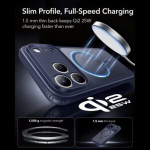 ESR CLASSIC HYBRID MagSafe iPhone 17 Pro Max / 18 Pro Max MATINĖ MĖLYNA - Image 5