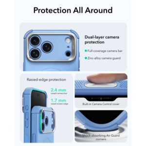 ESR CYBER TOUGH DĖKLAS SU STOVU IR MagSafe iPhone 17 Pro Max / 18 Pro Max ŠVIESIAI MĖLYNAS - Image 5