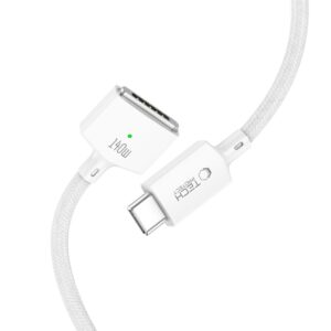 TECH-PROTECT MMC01 ULTRABOOST MAGNETINIS MACBOOK KABELIS USB-C Į MagSafe 3 140W 300CM BALTAS - Image 4