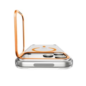 Spigen Ultra Hybrid OPTIK S MagSafe iPhone 17 Pro / 18 Pro SKAIDRUS/ORANŽINIS - Image 5