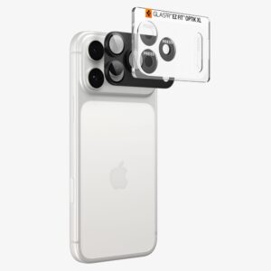 Spigen OPTIK PRO XL GLAS.TR EZ FIT KAMEROS APSAUGA IPHONE 18 PRO MAX DARK GREY - Image 5