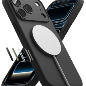 RINGKE SILIKONINIS MAGNETINIS MAGSAFE DĖKLAS iPhone 17 PRO MAX / 18 PRO MAX JUODAS - Image 5