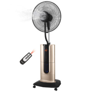ARDESTO Grindinis ventiliatorius FNM-X2G 47cm, 100W, nuotolinio valdymo pultas, ekranas, drėkinimas, juoda-bronzinė