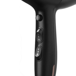ARDESTO Plaukų džiovintuvas HD-Y220PRO, 1850-2200W, 2 greičiai, 3 temperatūros nustatymai, difuzorius, juoda+auksinė - Image 7