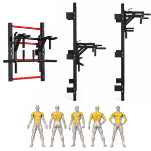 Gimnastikos sienelė 215 cm prisitraukimų skersinis vaikams ir suaugusiems juoda MOVEPRO - Image 6