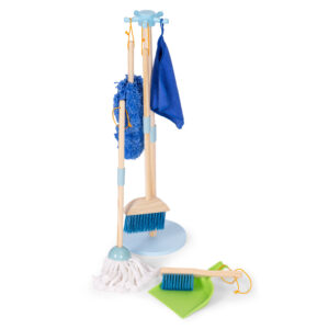 Medinis valymo rinkinys vaikams: šluota, šluostė ir semtuvėlis, 7 dalys ECOTOYS - Image 6