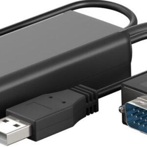 Keitiklis VGA - HDMI (reikalingas papildomas maitinimas per USB) GOOBAY