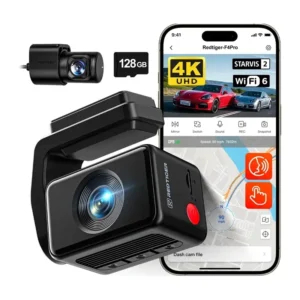 REDTIGER F4 Pro WiFi 4K + 1080p 128GB vaizdo registratorius - Image 3