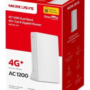 Mercusys MB230-4G belaidis maršrutizatorius Gigabitinis eternetas Dviguba juosta (2,4 GHz / 5 GHz) Balta - Image 3
