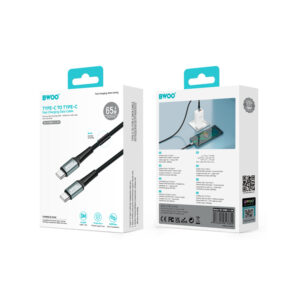 BWOO Pintas laidas USB-C - USB-C 3m 60W juodas - Image 4