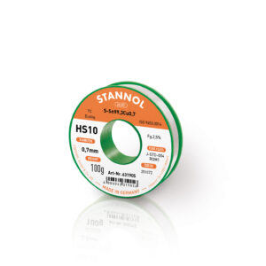 Lydmetalis Sn99.3Cu0.7 0.70mm su fliusu 2.5% HS10 100g, Stannol