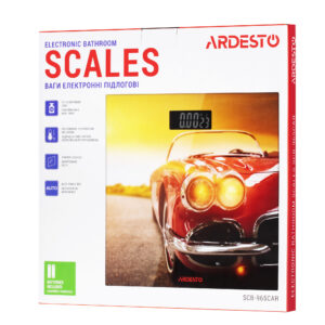 ARDESTO grindų svarstyklės Car, 150kg, AAAx2 pridedamos, stiklinės, spalvotos - Image 3