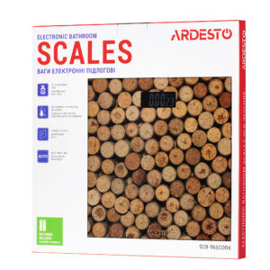ARDESTO Grindinės svarstyklės CORK, 150 kg, 2xAAA pridedamos, stiklinės, įvairiaspalvės - Image 4