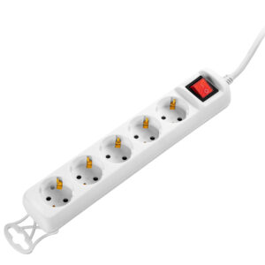 2E Power strip 5m, 5xTypeF, 16A, white - Image 2