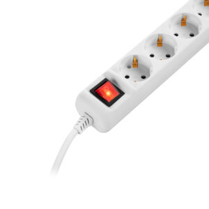 2E Power strip 5m, 5xTypeF, 16A, white - Image 3
