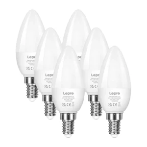 LEPRO 600059-WW-EU-6 E14 LED Bulb, Candle-Shaped, 4.2W 40W, 470 lm, 2700K, Class E