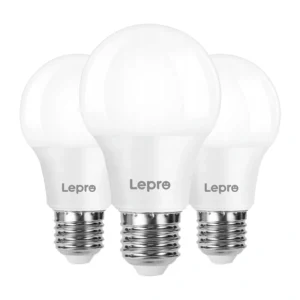 LEPRO 100089-WW-EU-3 LED Bulb, E27, A60, 8.5W 60W, 806 lm, 2700K warm baltos spalvos, 180°, 3-pack