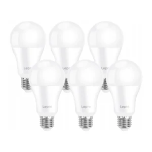 LEPRO 100080-DW-EU-6 LED Bulb, E27, A60, 13W (100W), 1521 lm, 6500K, 180°, 6-pack