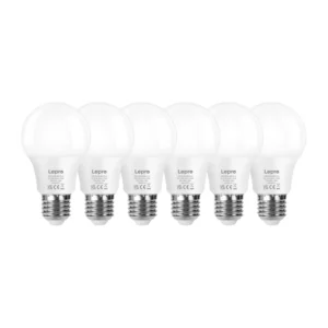 LEPRO 100089-WW-EU-6 LED Bulb, E27, A60, 8.5W 60W, 806 lm, 2700K warm, 180°, 6-pack